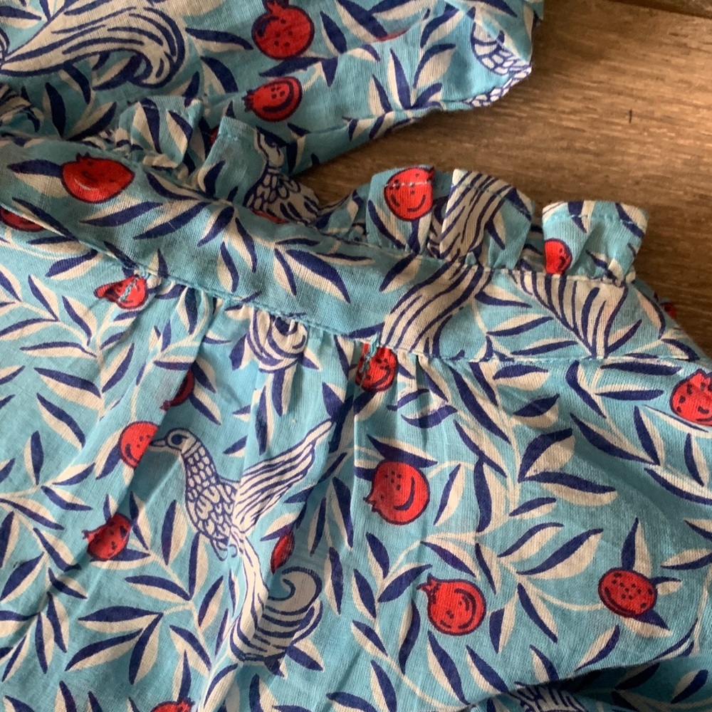 Banjanan Blue and Red Patterned Blouse - Picture 12 of 12